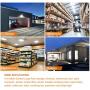 Gezee LED Garage Light, 60W E26 6500K 6000Lm Deformable Shop lamp with 4 Adjustable Panels, LED Ceiling Light for Garage, Warehouse, Workshop, Basement, Gym, Kitchen (1 PC)