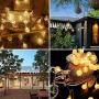 Garden Solar String Lights Outdoor, TASMOR 50 LED Globe Bulb String Lights with Remote 23FT Waterproof 8 Modes Fairy Lights Crystal Balls Decorative Lighting for Patio, Backyard, Home (Warm White)