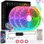 Led Lights for Bedroom,49.2 Feet of Music Sync Changing Color Led Strip Lights,40 Keys Remote and Application Control Rope Lights,Adjust 16 Million Colors Led Light Strips for Party Home Decoration