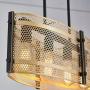 Saint Mossi 4-Light Industrial Chandelier Ceiling Light Fixture,Metal Hanging Pendant Light Fixture in Gold Finish, Modern Chandelier for Dining Room, Bedroom, Foyer, Kitchen