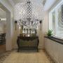 DINGGU Chrome Finish 4-Light Round Chandelier Drum Pendant Light Fixture