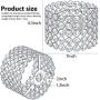 Crystal Lamp Shade Ceiling Light Shade Fitting for Living Room, Bedroom and Bathroom, Warm White, Bulb Not Included (Silver, 7 x 7 x 4.3 Inch)