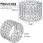 Crystal Lamp Shade Ceiling Light Shade Fitting for Living Room, Bedroom and Bathroom, Warm White, Bulb Not Included (Silver, 7 x 7 x 4.3 Inch)