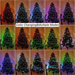 BrizLabs Color Changing Fairy Lights, 66ft 200 LED Fairy String Lights with Upgrade Larger LED, Unique Dual/Triple Colors USB + Adapter Valentine’s Day Lights with Remote for Christmas Bedroom Wedding