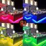LED Strip Lights 32.8 ft, ESEYE IP65 Waterproof Flexible RGB Tape Lights Self Adhesive Multicolor 12V 5A 5050 300LEDs Neon Mood Ribbon Light kit for Room Kitchen TV Festival Illumination with Remote