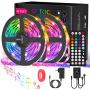 CNTOO 40ft Led Strip Lights Music Sync, Color Changing RGB LED Lights 5050 Light Strip Kit, LED Lights Strip with Remote for Bedroom, Bar, Ceiling, Bed Flexible Strip Lights Decoration, 2x20Ft