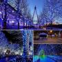 String Lights by Oopswow, 100 LED 39 FT 8 Modes Changing Lights Fairy String Light Connectable Christmas Light Plug in with Light Sensor,Remote Control Timer for Bedroom Indoor Party Outdoor,100L Blue