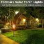 TomCare Solar Lights Upgraded, 43'' Waterproof Flickering Flames 96 LED Torches Lights Outdoor Solar Landscape Decoration Lighting Dusk to Dawn Auto On/Off Pathway Lights for Garden Patio Driveway (4)