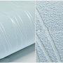 QIHANG Non-Woven Classic Flocking Plain Stripe Modern Fashion Wallpaper Wall Paper Roll for Living Room Bedroom Light Blue Color 0.53m x 10m=5.3㎡