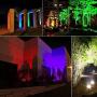 Melpo 15W Led Flood Light Outdoor 100W Equivalent, Color Changing RGB Led Lights with Remote, 120 RGB Colors, Warm White to Daylight Tunable,Uplight Landscape Spotlights,IP66, US 3-Plug (2 Pack)