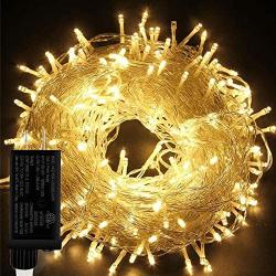 LiyuanQ Indoor Christmas String Lights 66ft 200 LED Christmas Tree Lights Plug in 8 Modes Waterproof Twinkle Fairy Lights with Memory UL Certified Power Supply for Christmas Indoor Decor (Warm White)