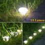 DenicMic Solar Ground Path Lights - 10 LED Solar String Pathway Lights Outdoor Waterproof ,Solar Powered Landscape Inground Lights for Yard Patio Garden Lawn Walkway Driveway, Bright 15 Lumens- White