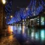 Vmanoo LED Outdoor Lights 8 Tube Meteor Shower Rain Lights Solar Powered Icicle Raindrop Snow Falling Lights Cascading Lighting for Garden Outdoor Patio Holiday Party Halloween Decoration (Blue)