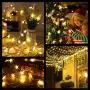 100 LED Christmas Decorations Stat String Light Outdoor, 8 Modes Star Fairy Light, Waterproof Christmas Star String Led Light String for Garden Bedrooms Porch New Year Decor, Warm White Star Light