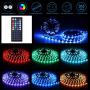 LED Strip Lights, 80ft RGB Led Strip SMD 5050 LED Lights, Color Changing Light Strip with 44 Keys RF Remote Controller 24V UL Power Adapter (White)