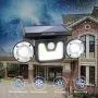 Solar Security Lights,Wellwerks 3 Head Motion Sensor Lights 83 LED Flood Lights Outdoor with 360° Rotatable IP65 Waterproof for Front Door Yard Garden Garagey, 2 Pack Solar Security Lights,Wellwerks 3 Head Motion Sensor Lights 83 LED Flood Lights Outdoor with 360° Rotatable IP65 Waterproof for Front Door Yard Garden Garagey, 2 Pack