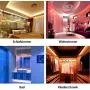 Rxment RGB LED Strip Lights with Remote 5 Meter 16.4 Foot 5050 RGB 150LEDs Full Kit, Blue LED Light Strip, LED Lights Strip, LED Night Light, LED Rope Lights, LED Tape Light