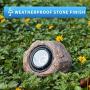 Solar Rock Lights, Solar Powered Garden Stone Rock Lights, LED Solar Waterproof Light for Patio, Garden, Backyard Pathway Driveway Landscape Rock