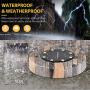 Solar Ground Lights, 8 LED Solar Garden Lights Outdoor Waterproof Solar Powered Pathway Lights Solar Disk Lights Solar Landscape Lights for Pathway Yard Walkway Patio Lawn Path Lighting Lights