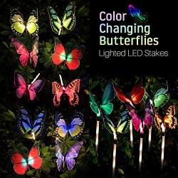 Solar Lights Outdoor Decorative,Qualife Solar Butterflies, Garden Gifts for Housewarming Mom Women,Solar Butterfly Decoration Lights for Yard Patio Decor.