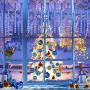 GPODER Falling Rain Lights 30CM, 8 Waterproof Tubes Meteor Lights, 288 LEDs Meteor Shower Lights for Christmas Outdoor Garden House Window Xmas Tree Decoration(Blue)