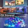 Smart WiFi LED Strip Lights 32.8ft APP Control, 5050 RGB Rope Light Voice Control Gaming Tape Bar Lights Music Sync Light Strip for Bedroom Home Party Halloween Christmas