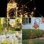 OZS 2-Pack Each 72ft 200LED Solar String Lights Outdoor, Updated More Durable Solar Christmas Lights, Waterproof Copper Wire 8 Modes Fairy Lights for Christmas Wedding Yard Party (Warm White)