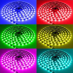 Elfeland LED Strip Lights 39.3FT/12M 5050 RGB Light Strips Color Changing Rope Lights Flexible Tape Light Kit with 44 Keys Remote Controller & 12V 5A Power Supply