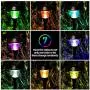 BEAU JARDIN 8 Pack Solar Lights with 7 Color Changing Pathway Outdoor Garden Stake Glass Stainless Steel Waterproof Auto On/Off Sun Powered Landscape Colorful Lighting Effect for Walkway Spike Bronze BEAU JARDIN 8 Pack Solar Lights with 7 Color Changing Pathway Outdoor Garden Stake Glass Stainless Steel Waterproof Auto On/Off Sun Powered Landscape Colorful Lighting Effect for Walkway Spike Bronze