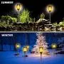 CASAVIDA Solar Torch Lights Outdoor, Waterpoof Landscape Garden Pathway Lights with Vivid Dancing Flickering Flames, Dusk to Dawn Auto On/Off Security Light for Deck Yard Driveway, (4Pack)