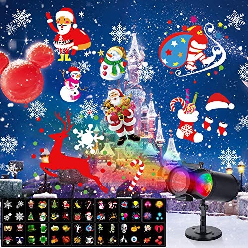Christmas LED Projector Lights Ocean Wave with Remote Control 16 Slides Waterproof Outdoor Water Wave & Rotating Double Projection Light with 10Wave Colors for Halloween Birthday Xmas Christmas LED Projector Lights Ocean Wave with Remote Control 16 Slides Waterproof Outdoor Water Wave & Rotating Double Projection Light with 10Wave Colors for Halloween Birthday Xmas
