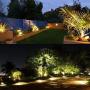 LCARED Outdoor Landscape Lighting 10W,120V AC,Warm White Waterproof LED Landscape Lights for Yard,Patio,Lawn, Wall, Flood,Driveway,Tree Lighting,Metal Ground Stake (2 Packs)