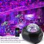 Christmas Night Light Projector Galaxy and Ocean Waves Starry Star Projector with LED Nebula Cloud for Kid Bedroom/Party/Home/Xmas Theatre, Built-in Bluetooth Music Speaker, Sound Activated