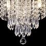 ZEEFO Crystal Chandeliers, Modern Pendant Flush Mount Ceiling Light Fixtures, 3 Lights, H10.2 W9.8 Inches, Contemporary Elegant Design Style Suitable for Hallway, Living Room, Dining Room