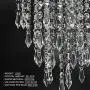 3 Lights Mini Crystal Flushmount Chandelier Fixture, Crystal Ceiling Lamp, H10.4'' X W9.8'', Elegant Modern Flush Mount Ceiling Light for Bedroom, Hallway, Bar, Living Room, Dining Room, Chrome(G9 Base)