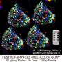 Bright Zeal 4-Pack 200 LED 8 Mode Multi Colored Christmas Fairy Lights Battery Operated With Remote Control Christmas Lights Outdoor Multicolor Waterproof -Twinkle LED Christmas String Lights Colorful