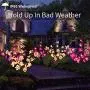 HeyMate Solar Lights Outdoor 2 Pack Purple & Pink Solar Garden Orchids Flower Lights Solar Christmas Decorative Lights Waterproof for Patio,Yard,Backyard,Pathway