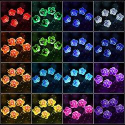 Cherry Blossom Flower String Lights 16 Colors, 40 LED 13 Feet USB and Battery Operated 3D Flowers Decorative Waterproof Outdoor Lights Remote Control for Bedroom Wedding Valentine Romantic Decor