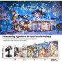 Christmas Snowflake Projector Lights Led Snowfall Show Outdoor Weatherproof Landscape Decorative Lighting for Xmas Holiday Party Wedding Garden Patio