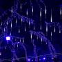 Falling Rain Lights,Kellegour Led Meteor Shower Rain Lights 8 Tubes 136 LED(11.8 inch/Tube) Icicle Rain Drop Lights Christmas Lights for Christmas Tree Decoration Wedding Party Holiday (White)