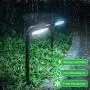OSORD Outdoor Solar Pathway Lights, 【4 Pack】Waterproof 2-in-1 Solar Powered Wall Light Landscape Lighting Auto On/Off with 2 Color Modes Solar Lights for Garden Path Yard Patio Walkway Driveway Pool