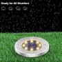 Solar Lights Outdoor, 8 LEDs Solar Ground Lights, Garden Lights Solar Powered Waterproof Solar Landscape Lights for Deck Lawn Pathway Yard Driveway Walkway(Warm White, 10-Pack)