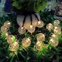Garden Solar String Lights Outdoor, TASMOR 50 LED Globe Bulb String Lights with Remote 23FT Waterproof 8 Modes Fairy Lights Crystal Balls Decorative Lighting for Patio, Backyard, Home (Warm White)