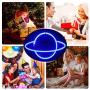 Planet Neon Signs Planet Neon Light Led Signs, Battery or USB Operated Planet Lamp Neon Lights Light up for Home,Kids Room,Bar,Festive Party,Christmas (Blue)