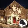 Lightess Christmas Projector Light Star Moving Holiday Decorations Outdoor Indoor Decor LED Landscape Projection Spotlight, Warm White, YG-TYD