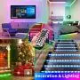 XProject 65.6 Feet Led Strip Lights, Led Lights for Bedroom, Color Changing Lights with Remote(2 Rolls of 32.8ft)