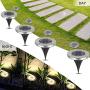 UPGRADED 2021! Solar Ground Lights, 8 LED-12 Pack Solar Powered Disk Lights Outdoor Waterproof Garden Landscape Lighting for Yard Deck, Pool, Lawn, Patio, Pathway Walkway, In-Ground Lights, Cool White