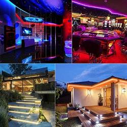 Led Strip Lights Music Sync 32.8 Feet Bluetooth Waterproof Color Changing Light Strip with IR Remote and App Control 5050 SMD RGB 300 Led Tape Lights for Bedroom Bar Party Christmas Decor
