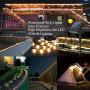 Outdoor Solar LED Strip Lights,2020 Upgrade Cuttable Rope Lights -8 Modes 180 LED,Solar Powered Flexible Waterproof String Lights Warm White- Garden/Home/Patio/Courtyard
