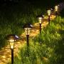 Solpex Solar Pathway Lights Outdoor,6 Pack Solar Garden Lights, Bronze Finshed, Waterproof Solar Walkway Lights Outdoor Lawn, Patio, Yard, Garden, Pathway, Walkway and Driveway.